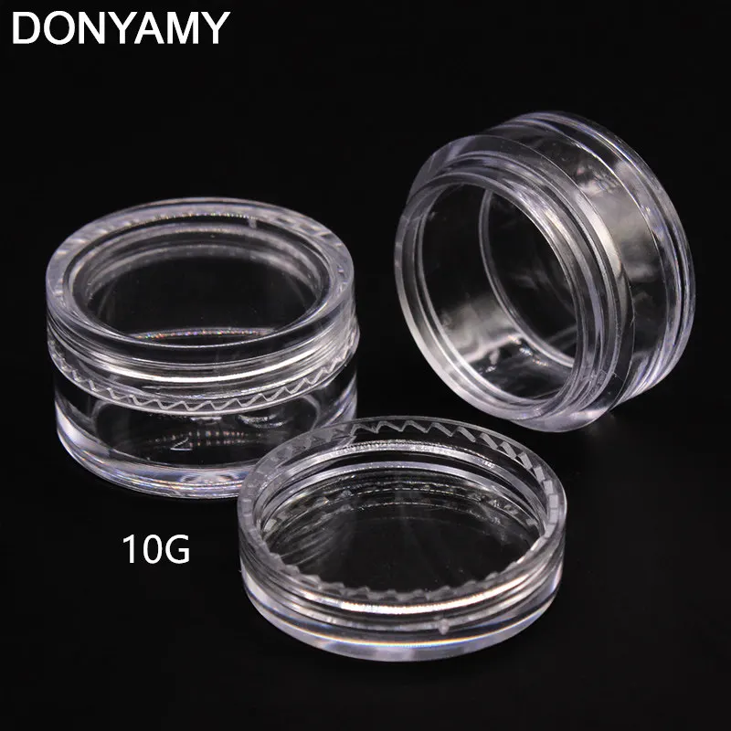 

DONYAMY 10pcs 10g Cream Jar Cream Bottle Cosmetic Jar Transparent Plastic Jar Cosmetic Container Cosmetic Packaging