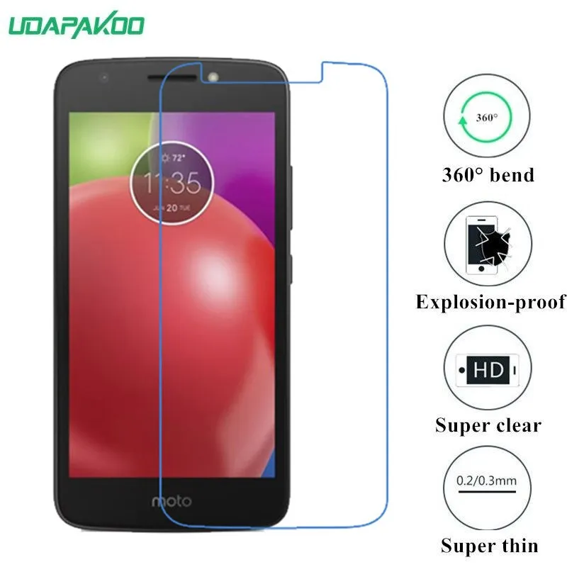 

udapakoo clear Tempered soft glass film for Motorola Moto E4 XT1762 XT1772 Nano Explosion-proof glass Screen Protector
