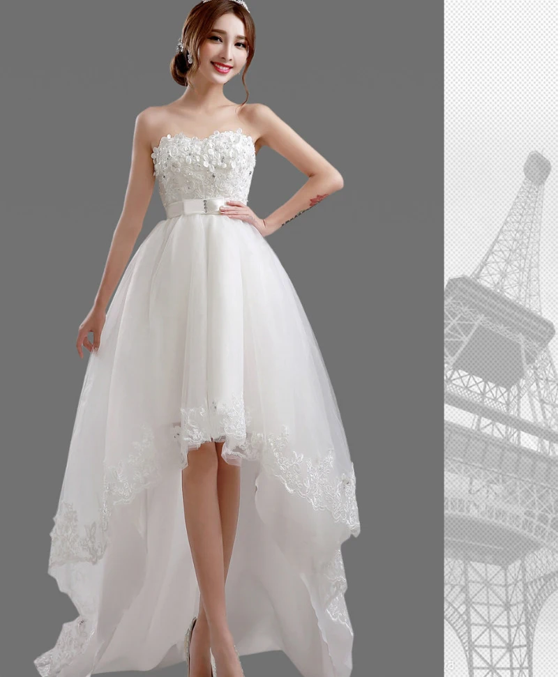 wedding dress for short height bride