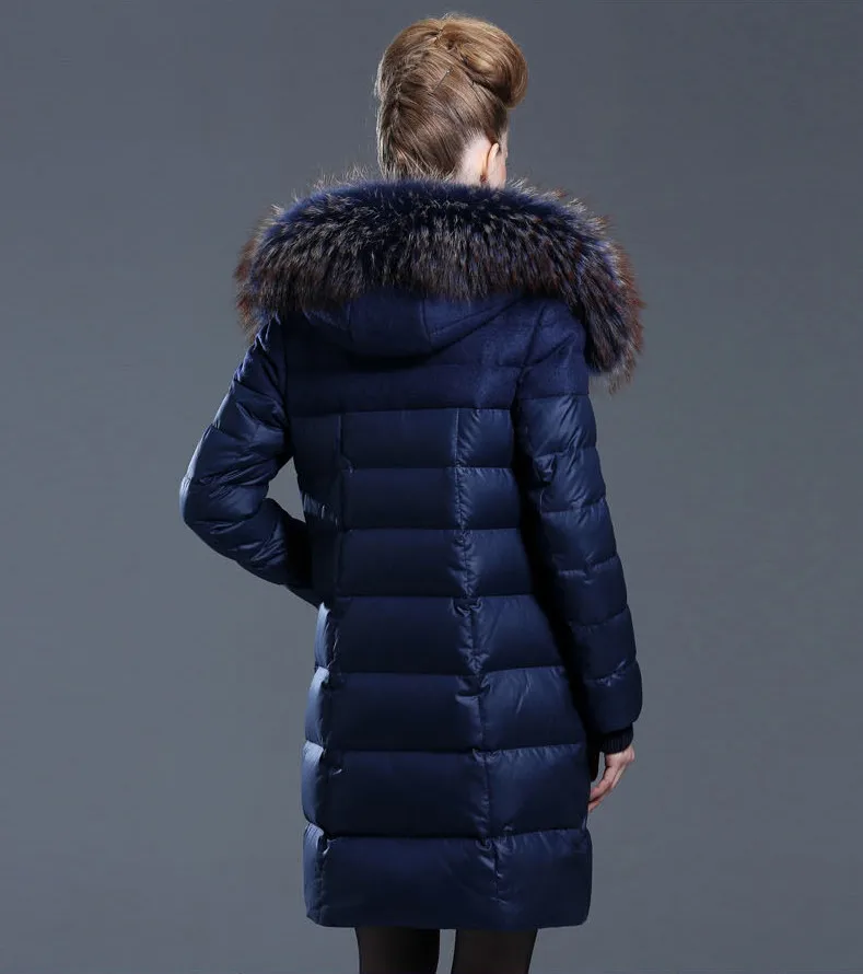 Women Winter Down Jacket with a Fur Collar 3