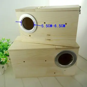 

Most free Shipping Wood Cage Bird Parrot Houses pigeon baby Nest Breeding Box Lovebirds Supplies Animal Products Suppliers