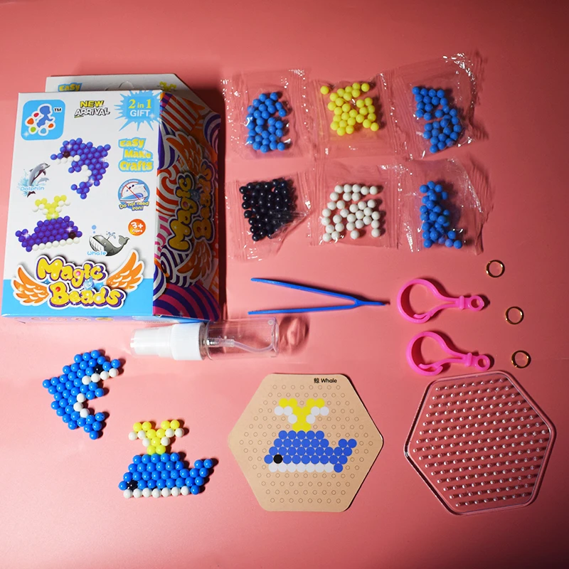 Diy Perler водяные бусины игрушка для детей лиса и кролик набор плавков головоломка
