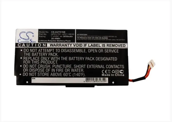 Аккумулятор Cameron Sino 3850 мАч для ASUS Eee PC MK90H T91 S101 Tablet 07G031001300 планшета с возможностью