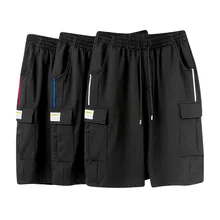 Повседневное летние шорты для мужчин спортивные с резинкой на талии Шорты свободные модные повседневные свободные в стиле пэтчворк больших Размеры спортивные пляжные шорты T406