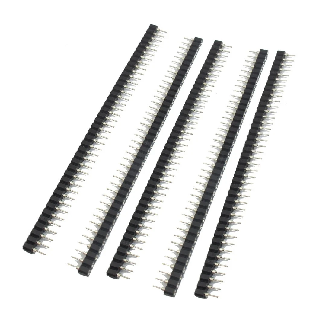 

Top quality 5 Pcs 40 Pins Single Row Round Header Socket Connector Female