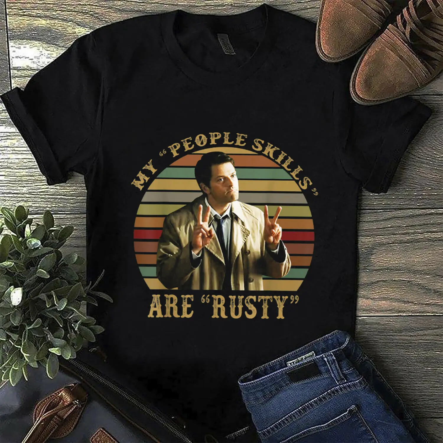 Winchester My People Skills Are Rusty Vintage T Shirt Supernatural T-Shirt