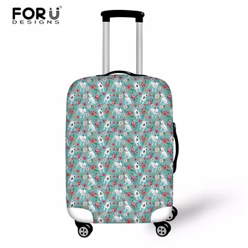 

FORUDESIGNS Bull Terrier Dog Travel Suitcase Elastic Dust Cover Trolley Case Luggage Protection Case for 18 ~ 30 inch Suitcase