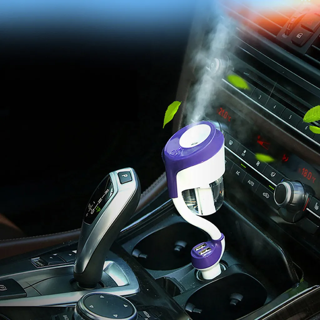 

Car Steam Humidifier Auto Mini Air Purifier Air Freshener With 12V USB Charging Interface Incense burner Humidifier L4