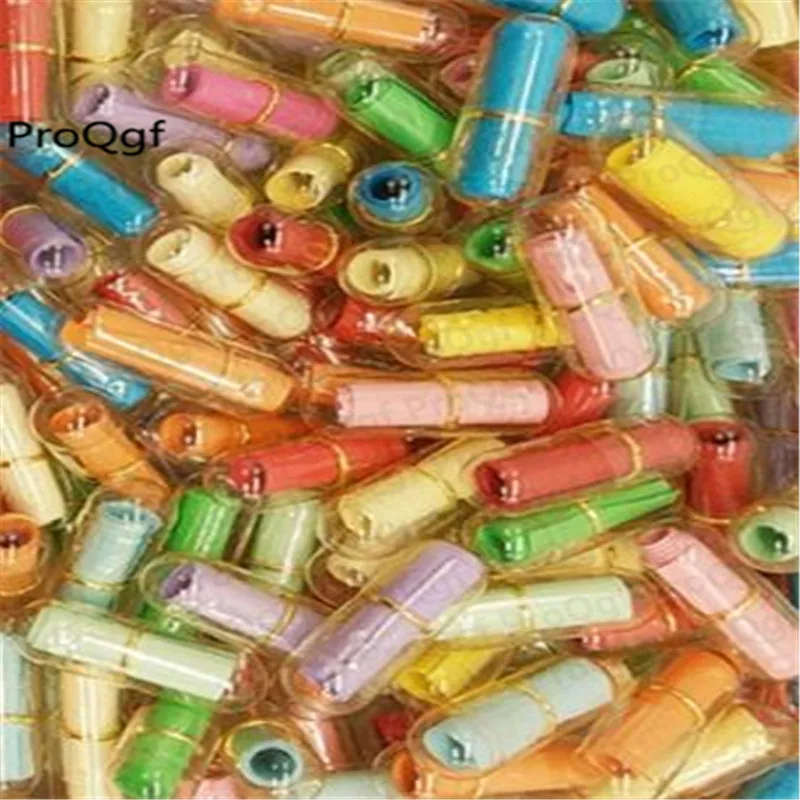 

ProQgf 100Pcs Empty Gelatin Capsules transparent double color more than 50 color choice