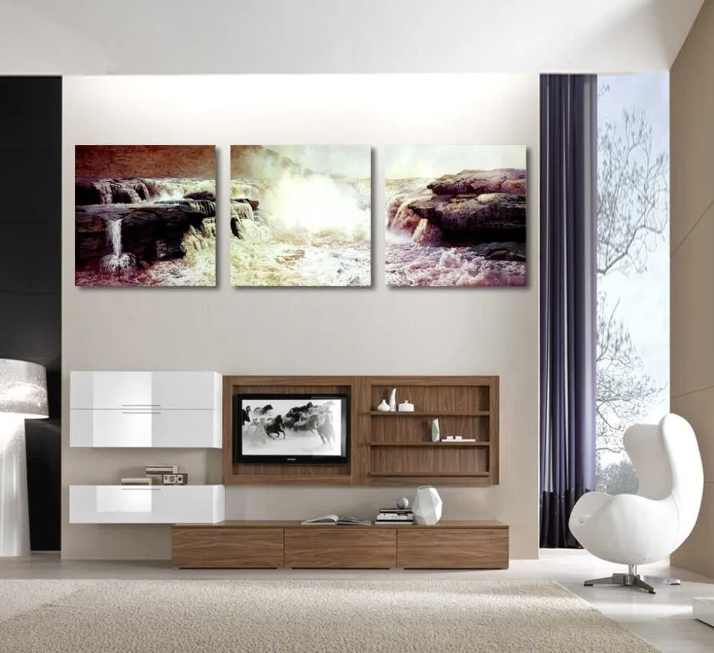 Hot Selling High Quality Landscape 3 Pieces Painting For Living Room