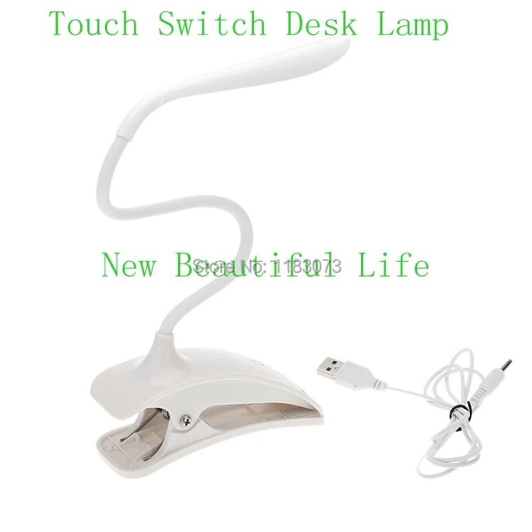 Гибкий светодиодный лампа для чтения 3 уровня регулировки скорости Яркость USB Перезаряжаемые сенсорный Сенсор переключатель стол настольная лампа Защита глаз