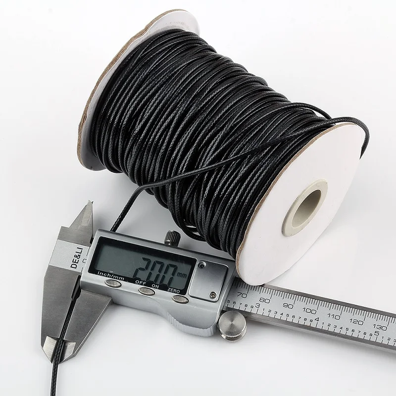 2 мм Черный Белый вощеный шнур 10 м/лот вощеная нить веревка шнур ремень Ожерелье Веревка для изготовления ювелирных изделий