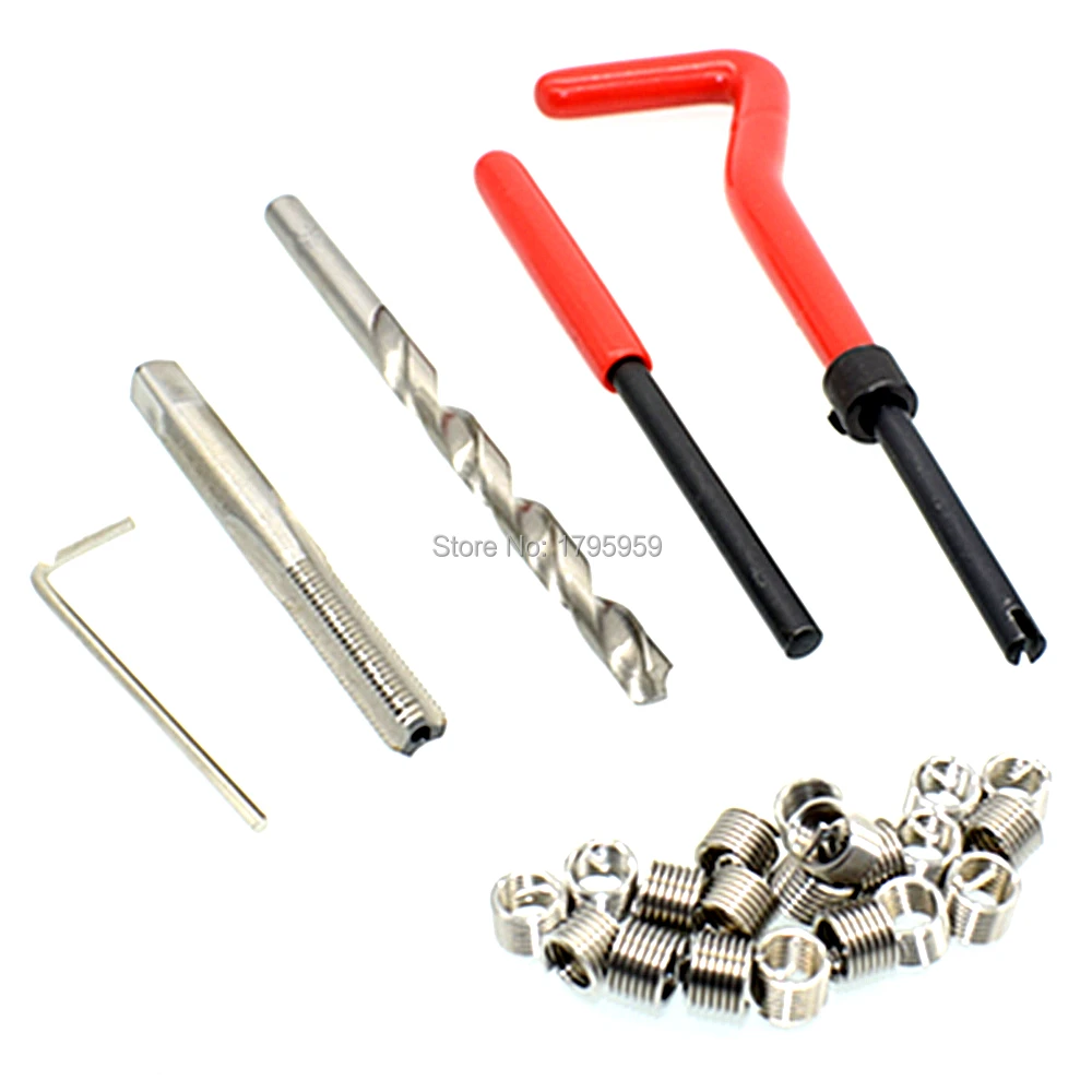 25pc Thread Repair Re Thread Tool Set Restoring Damaged Threads M6x1