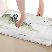 Чернильная живопись стиль Коврики для улицы, смешной Противоскользящий коврик для ванной, дверные коврики, дверные коврики под входную дверь