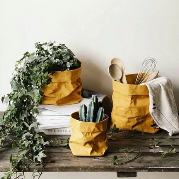 paper bag vases nordic fashion decor flower vases table top planters paper bag flower vase