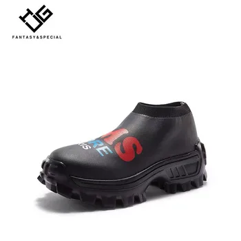 

IGU 2019 Sneaker Women Sports Shoes High Top Tenis Feminino Harajuku Designers Zapatos Mujer Socks Leisure Style Shoes Female