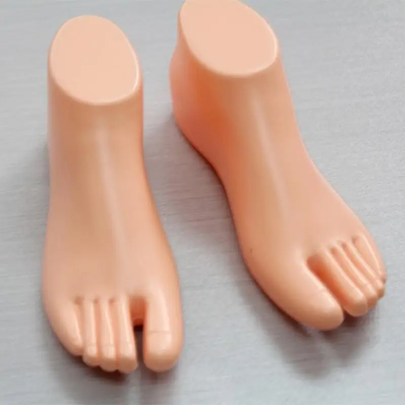 1 пара ног манекен стринги стиль Женская обувь Манекен для ног сандалии дисплей обуви случайный цвет одежды швейная ткань