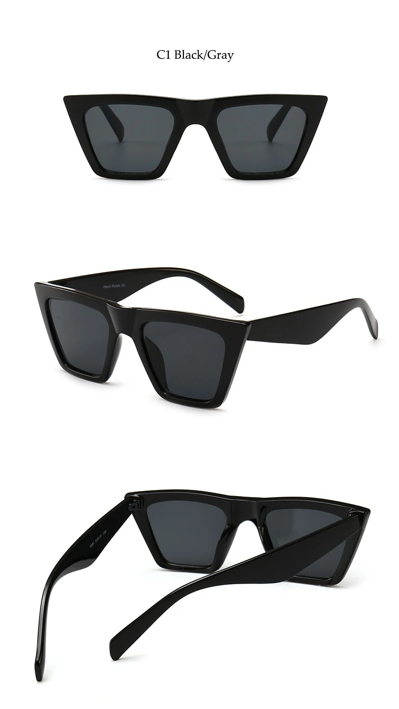 Ретро солнцезащитные очки кошачий глаз для женщин, роскошные брендовые Черные кошачьи глаза очки, элегантные модные сексуальные солнцезащитные очки oculos feminino