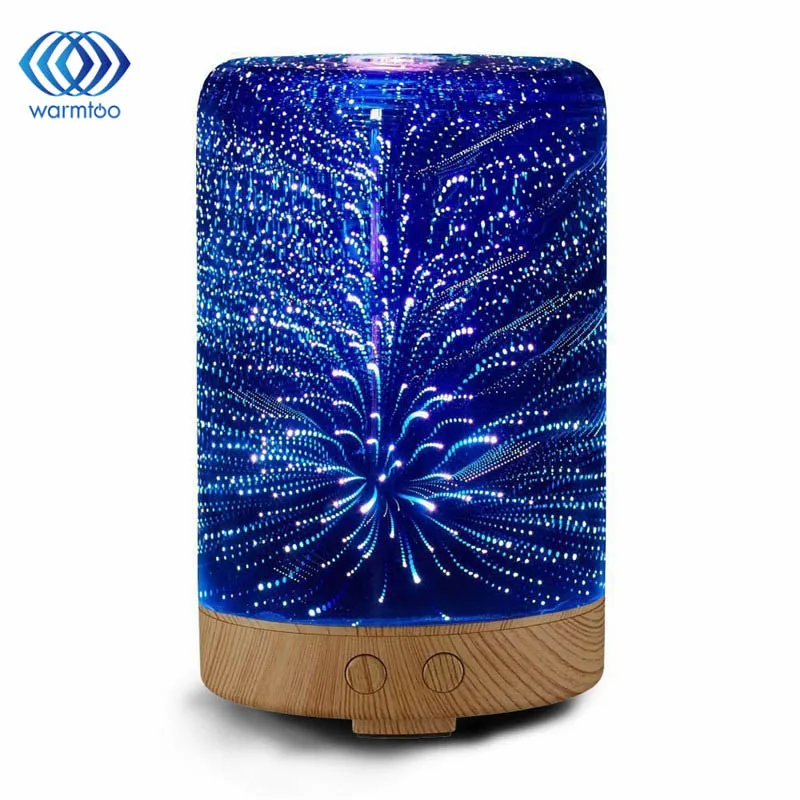 3D LED Lights 100ML Oil Diffuser Ultrasonic Cool Mist Aromatherapy