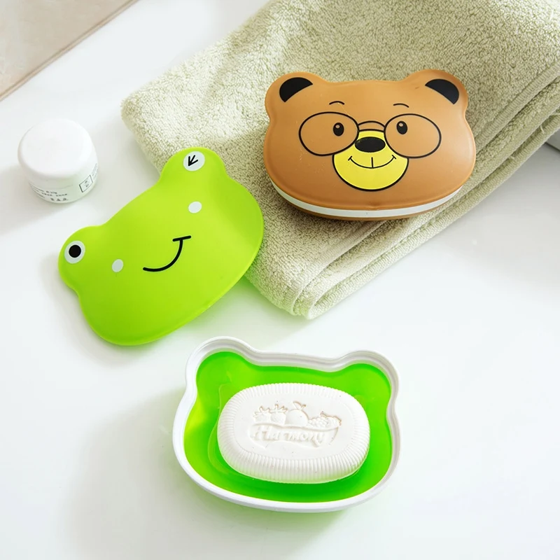 1pc Creative Animal Portable Soap Box Bathroom Soap Holder Cute Soap