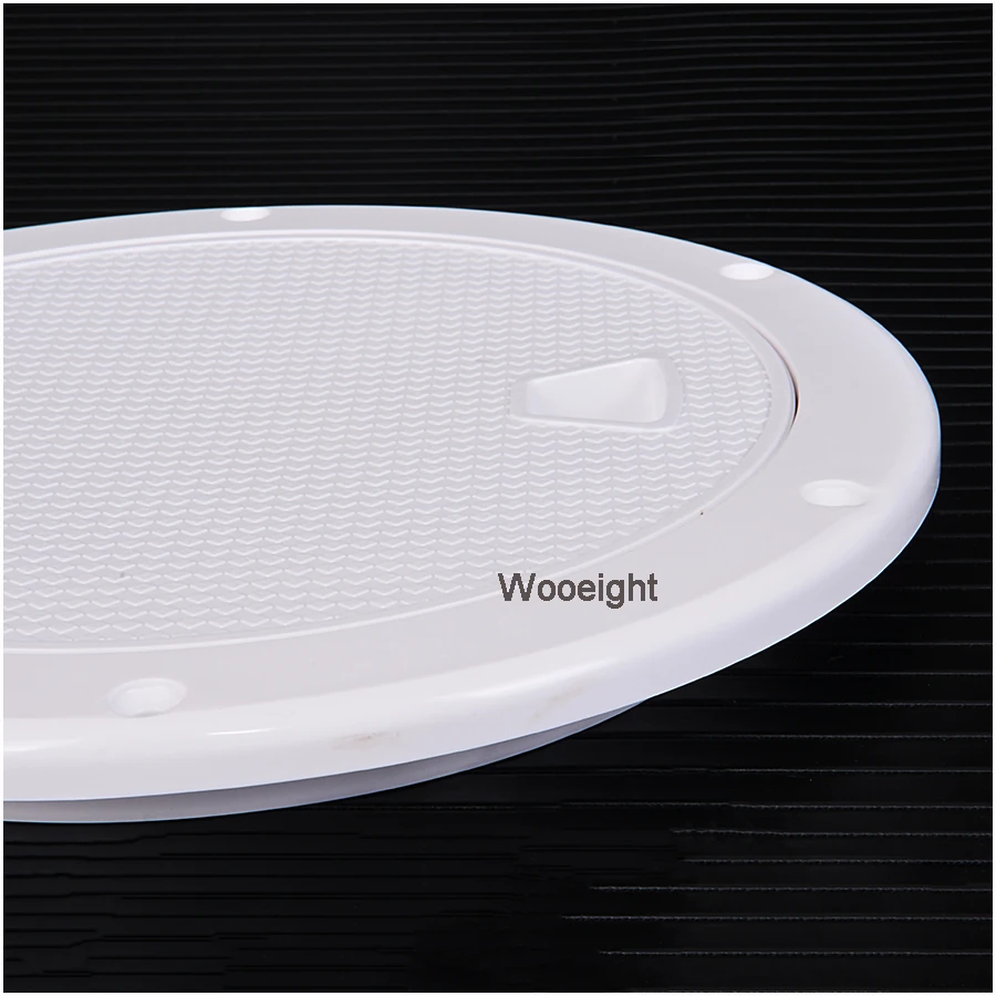 4 6 Marine Boat RV White Round Access Hatch Cover Accessories Screw Out Deck Inspection Plate (8)