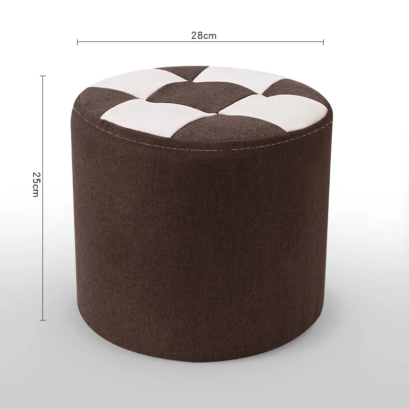 Европейский стиль табурет из твердой древесины домашний маленький квадратный табурет османский диван гостиная креативная скамейка короткий табурет пуф табурет - Цвет: B4