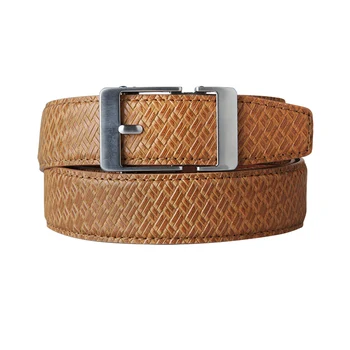 

New Arrivals Men 100% Genuine Leather Belt Cowhide Cowboy Belt Straps With Alloy Automatic Buckle Brown Color Leather Straps