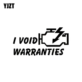 

YJZT 15CM*7.5CM I VOID WARRANTIES Fun Vinyl Car-styling Car Sticker Decals Graphical Black/Silver C11-0571
