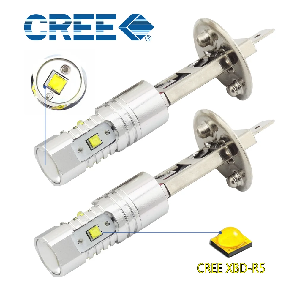 Pair H1 25W High Power LED Xenon White Fog Light Daytime Running light