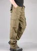 Men's Cargo Pants Mens Casual Multi Pockets Cargo Large size 44 Tactical Pants Men Outwear Army Straight slacks Long Trousers 4