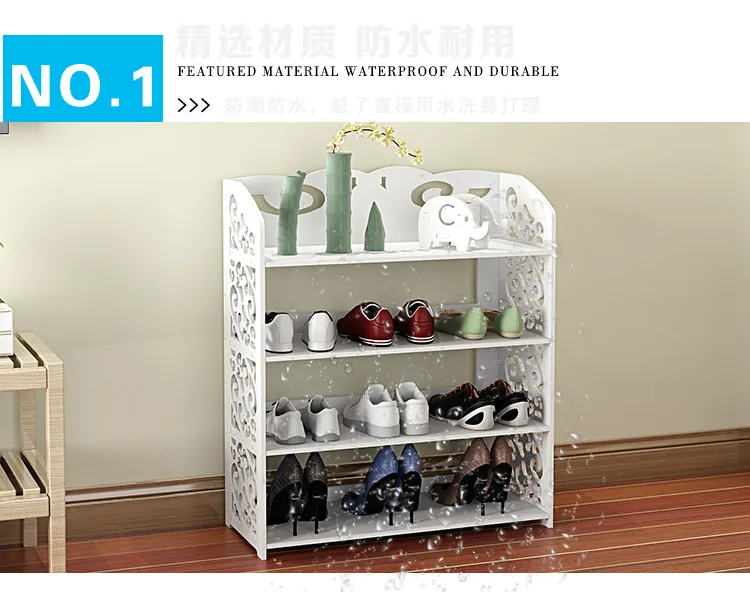 Бытовая Европейская полый шкаф для обуви для гостиной Пылезащитная стойка модная многослойная сборка обувной двери белая разнообразная