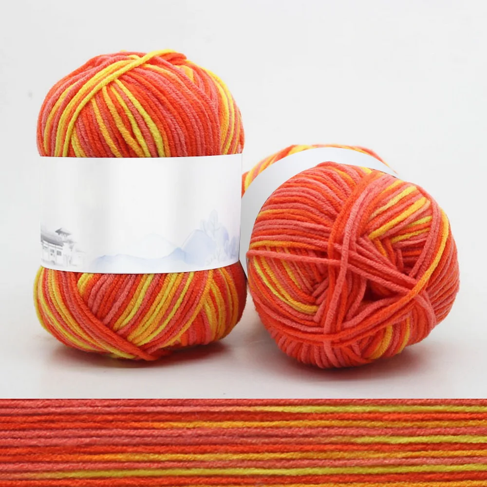 1P/50g DIY Knitting Crochet Sweaters Milk Soft Baby Cotton Wool Yarn Hand Knitted Yarn DIY Craft Knit Sweater Scarf Hat - Цвет: 3
