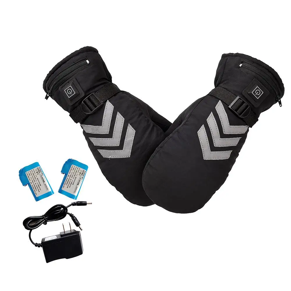 Outdoor Heated Gloves Lithium Battery Electric Night Reflective Back