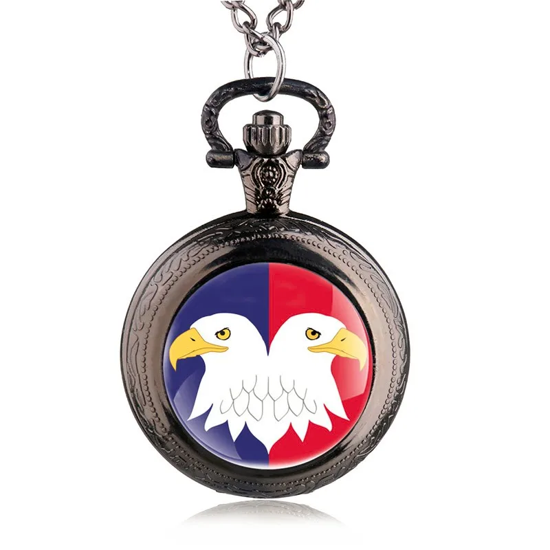 Античная стимпанк кварцевые карманные часы для мужчин цепочки и ожерелья армии США двойной подвеска в форме орла цепи Подарки