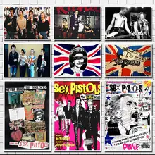 Секс-пистолеты/рок-группа/Классический Ностальгический/кафе/Бар плакат/белый крафт-бумага плакат/декоративная живопись