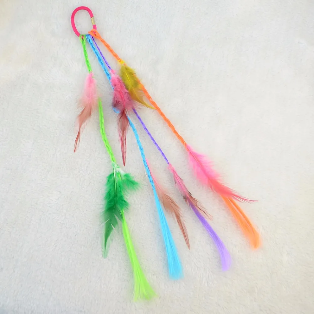 Headband Feather Pendant Tassels Rope Band Elastic Tassel Hairband