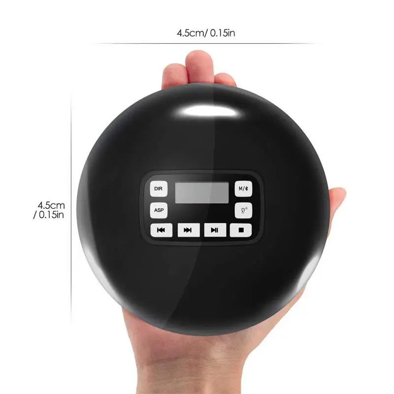 Bluetooth CD Player with LED Display Headphone Jack Anti Skip Protection Anti Shock Personal CD Music Disc Player for Kids Adult