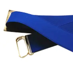 Новые синие шик металлической пряжкой эластичный пояс для Для женщин