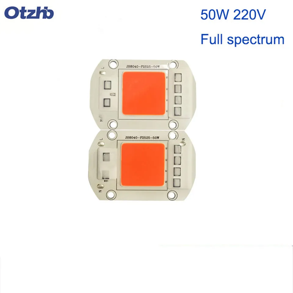 Otzhb светодиодный inteligente de alta potencia 20 Вт 30 Вт 50 Вт 110 В 220 В Banco calido espectro completo DIY para luz de inundacion C