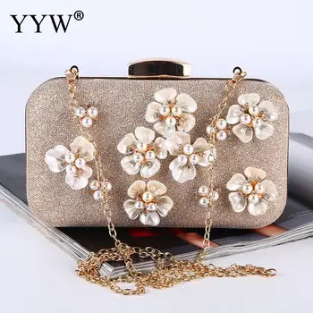 

Luxury Satin Evening Bags Diamond Rhinestone Pearls Beaded Wedding Clutch Women Purse Handbags Wallets Evening Clutch Bag Bolsa
