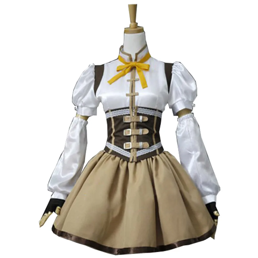 Tomoe Mami костюм-Puella Magi Madoka Magica Tomoe Mami женский косплей белого цвета Puella Magi Madoka Magica Косплей Костюм