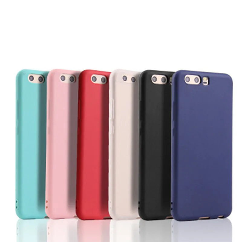 Candy Color Silicone Mobile Phone Case For Huawei P20 P10 P9 Lite Pro Cases Ultra-thin TPU Cover Y9 Honor 8 9 10 Mate |