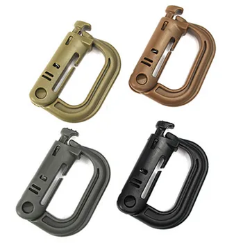 

1pc Molle Carabiner D Locking Ring Mount D-Ring Clip Snap Hook Buckle Plastic 3 Color Climbing Accessories Outdoor Tool