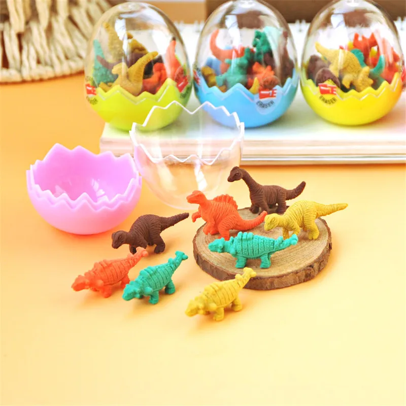 8 pcs/lot Mini Cute Kawaii TPR Eraser Creative Dinosaur Eraser For Kids