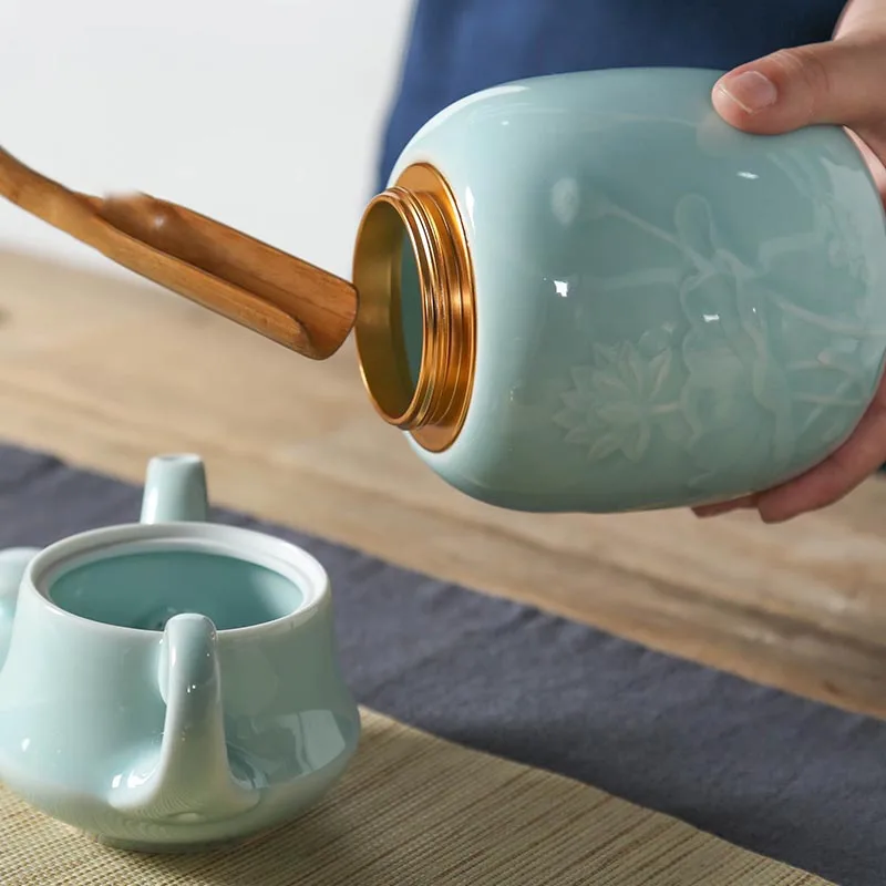 Longquan Celadon чайные добавки с изображением лотоса чайный набор кунг фу аксессуары