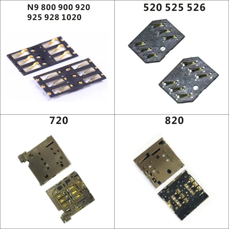 Лоток со слотом для сим-карты читателя держатель Гнездо сим карты с гибкий кабель, сменные детали для Nokia lumia 720 820 520 526 N9 800 920 925 1020