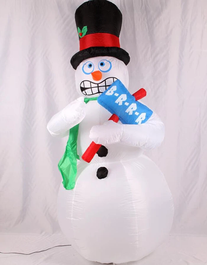 Christmas Decor 2.1M Inflatable Animated Shivering Snowman for Yard