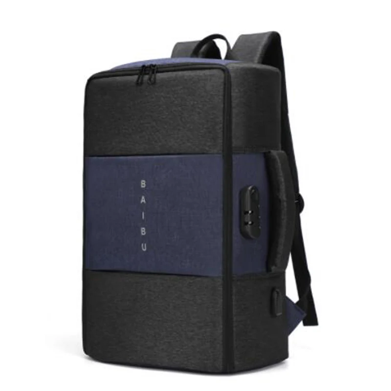 

BAIBU 2019 Anti-theft lock Men and a Multifunctional Waterproof 17 inch USB Laptop Backpack Travel Bag in Male Luggage Backpack