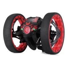 Paierge PEG-81 RC Car Upgrade Version Jumping Bounce Mini Cars Toy Flexible Wheels Rotation Music LED Light Robot Car