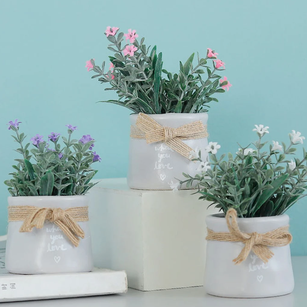 Small Artificial Faux Greenery Plants Bathroom Home Office Decoration